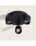Plafonnier Rond Orientable Aluminium 3 Spots Caleb