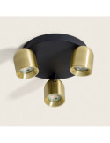 Plafonnier Rond Orientable Aluminium 3 Spots Caleb