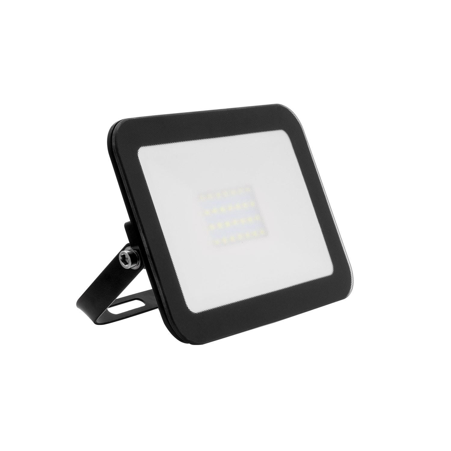 Projecteur LED Slim Crystal 120lm/W IP65 20W Noir Blanc froid 6000K