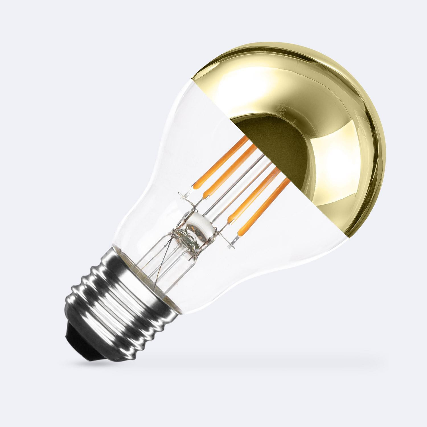 Ampoule Filament LED E27 6W 600lm A60 Gold Reflect No Flicker Blanc chaud 2200K