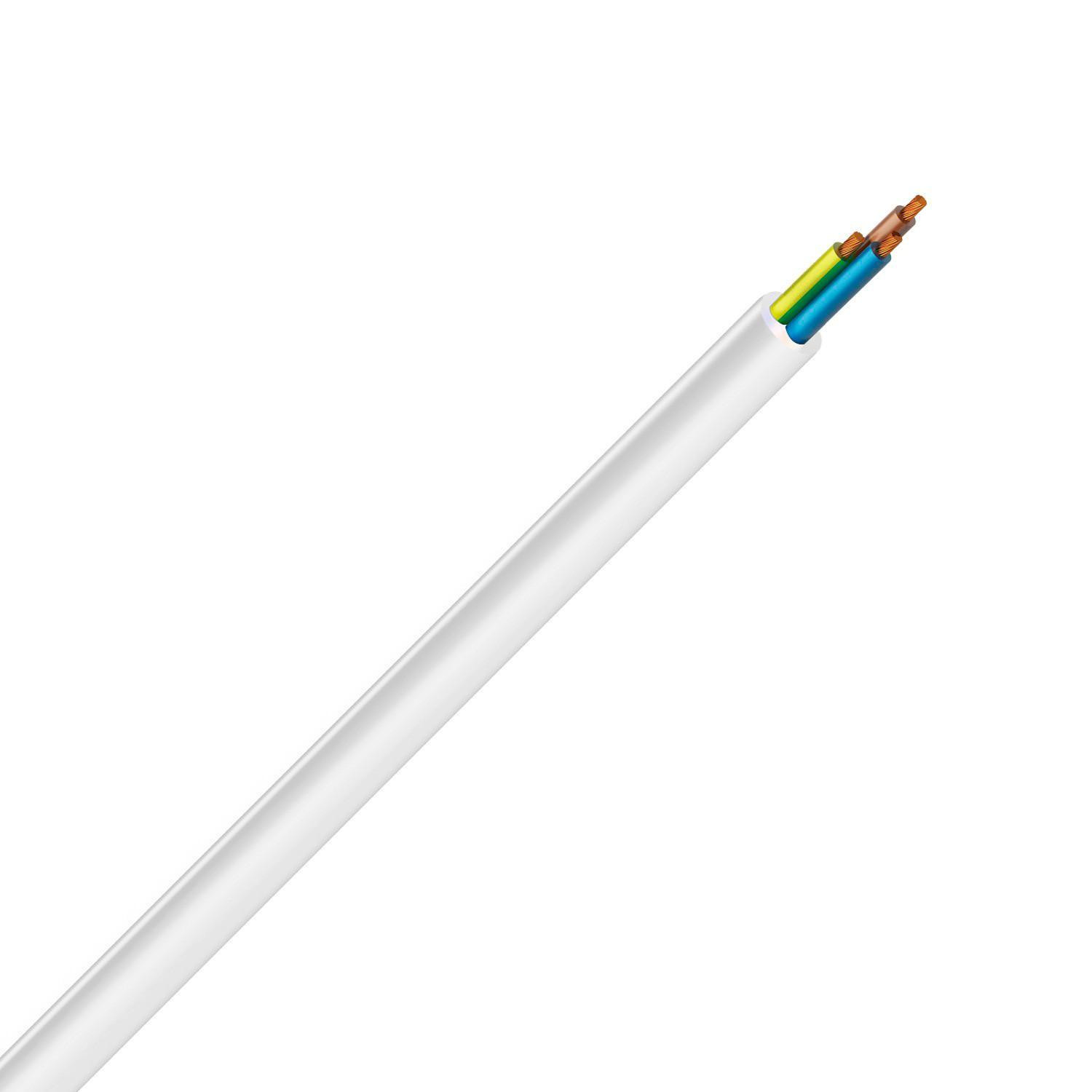 Câble Flexible Intérieur 3 x 1.5mm² Blanc 1kV RV-K Blanc