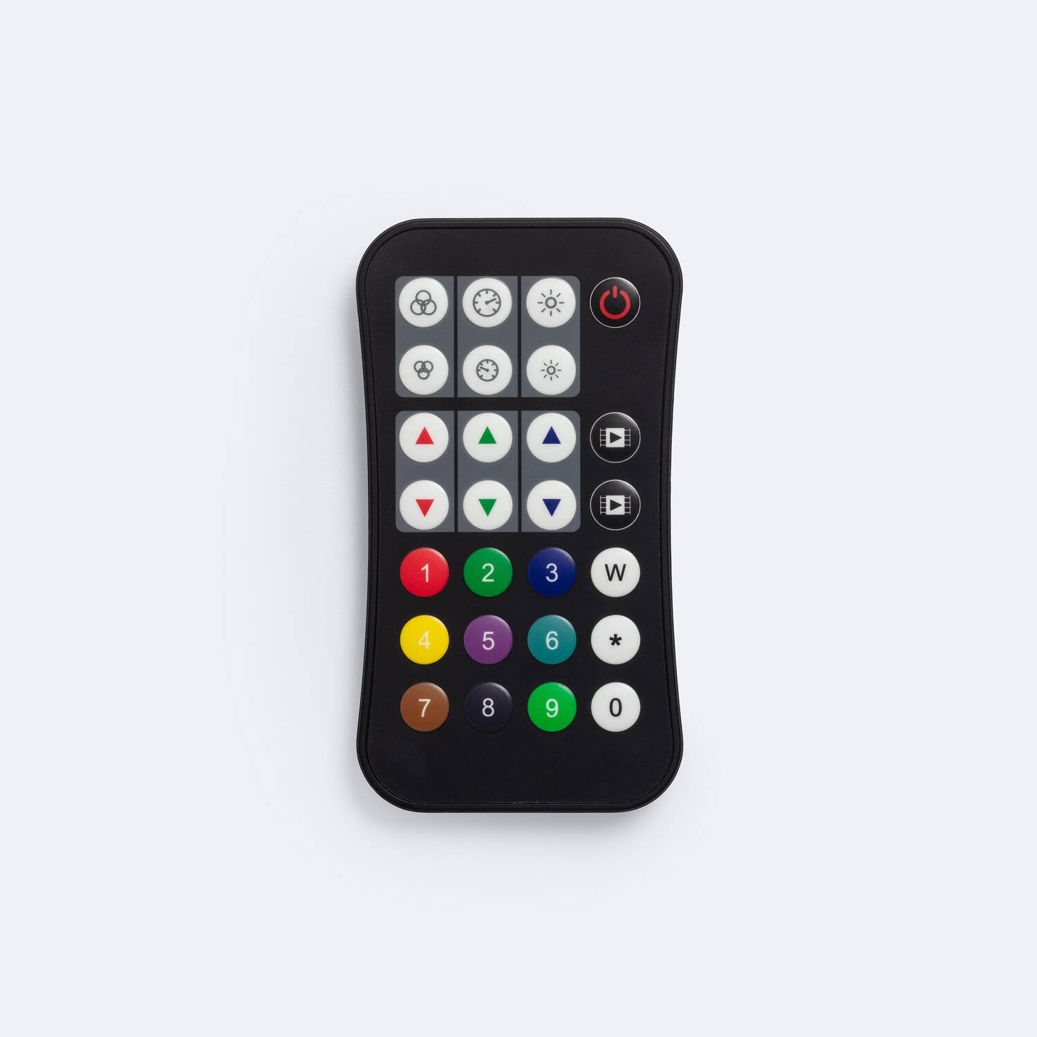 Télécommande RF pour Variateur LED RGBWWIC Digital SPI Noir