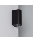 Applique Murale Extérieure Gala Éclairage Double Face Noire