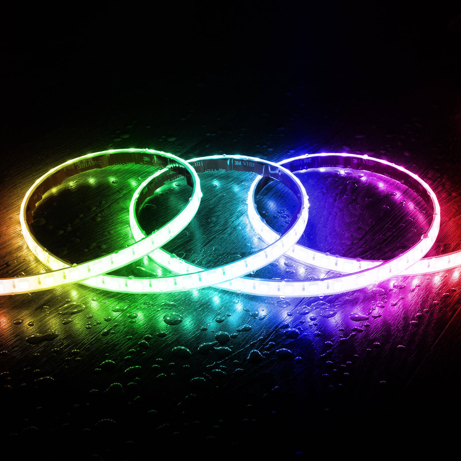 Ruban LED RGB 220V AC SMD5050 Silicone FLEX 60LED/m IP67 Largeur 12mm Coupe tous les 100 cm avec Télécommande 6 m