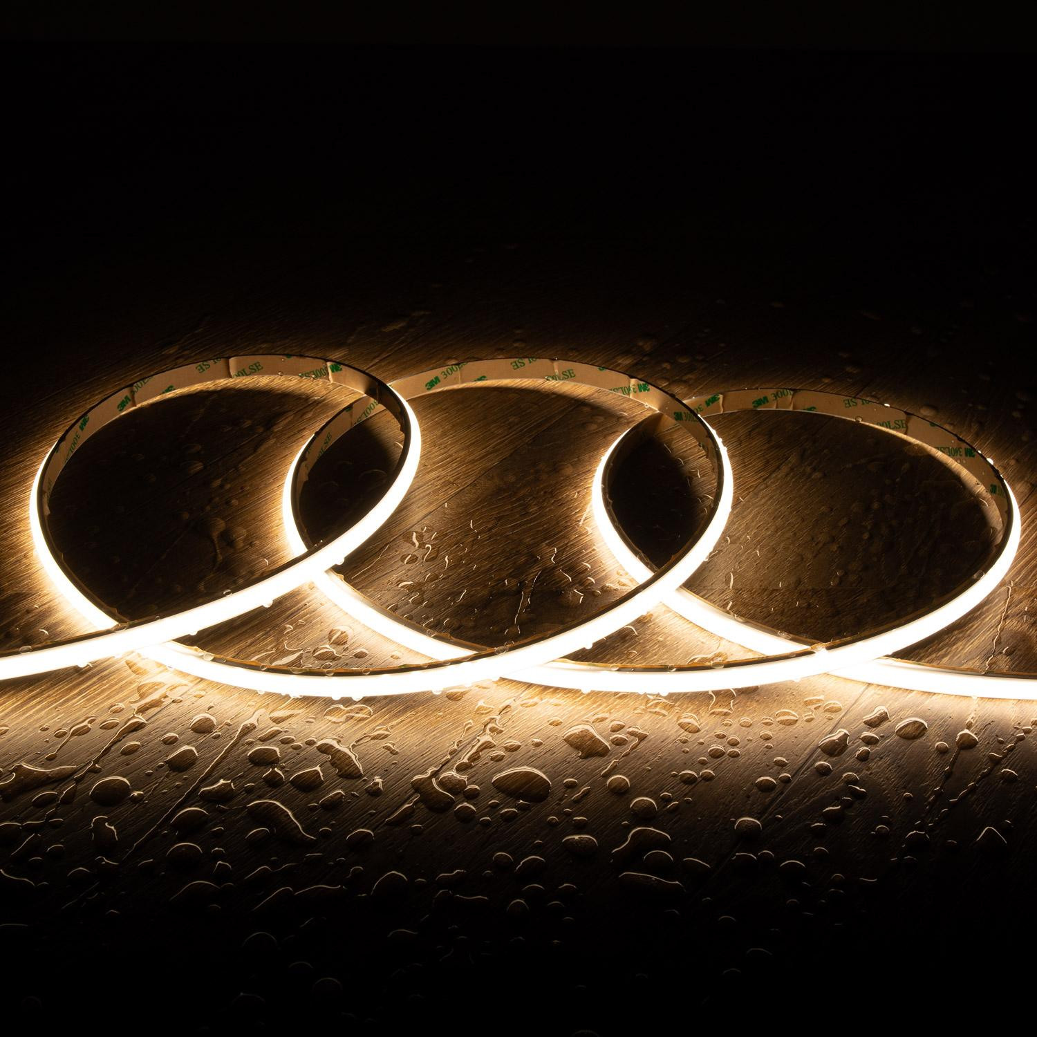 Ruban LED 24V DC WCOB Silicone FLEX 252LED/m 5m IP65 CRI90 Largeur 10mm FreeCut Blanc neutre 4000K