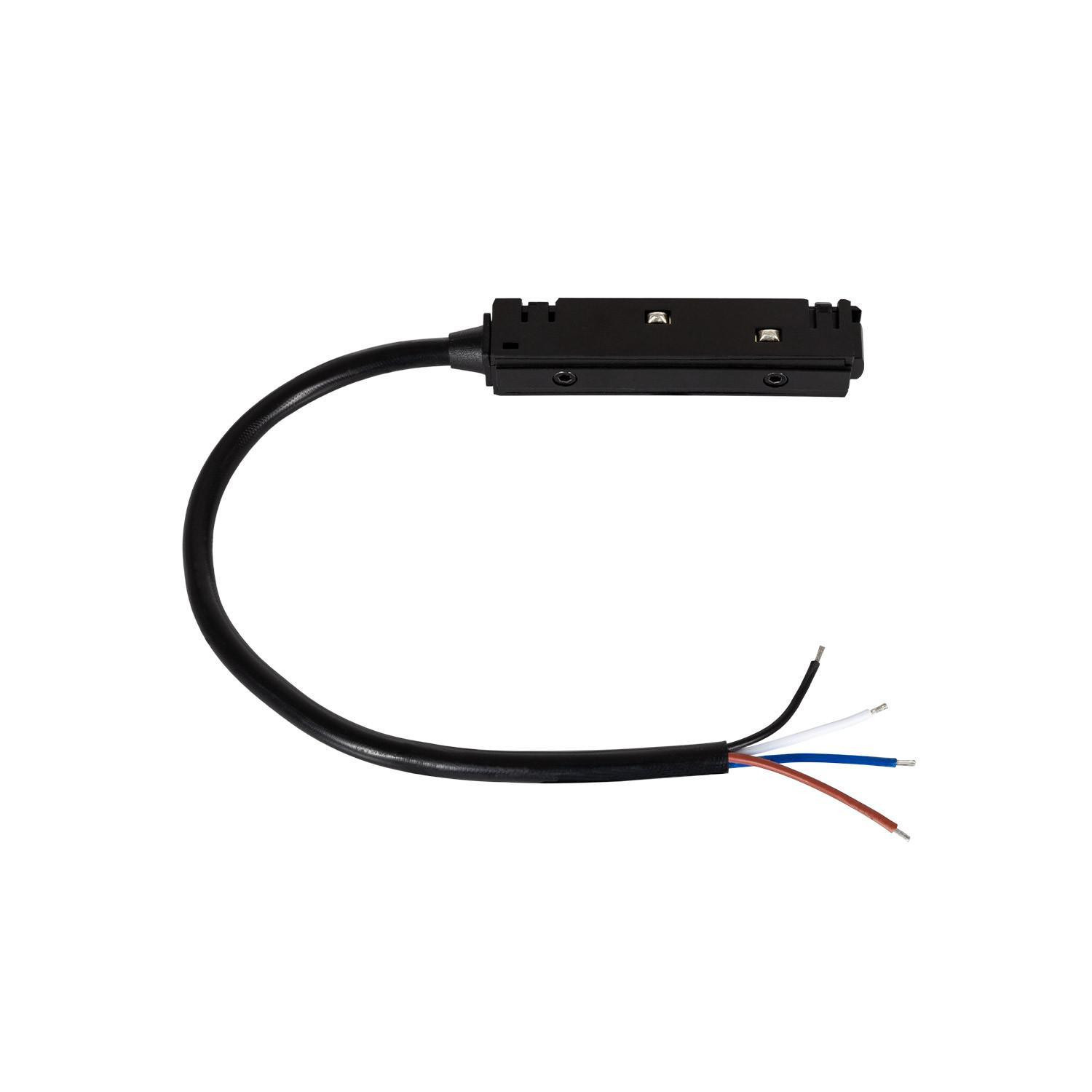 Connecteur Câblé pour Bloc d’Alimentation Externe pour Rail Magnétique 20mm Noir