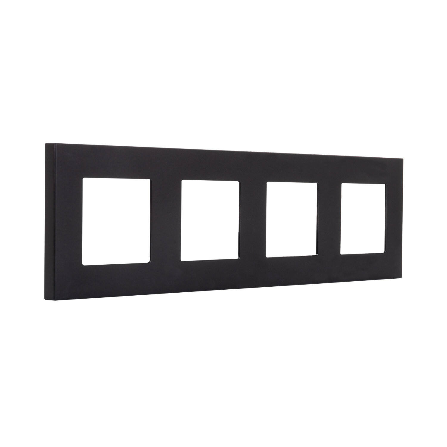 Cadre PC 4 Emplacements Modern Noir pour interrupteur tactile moderne