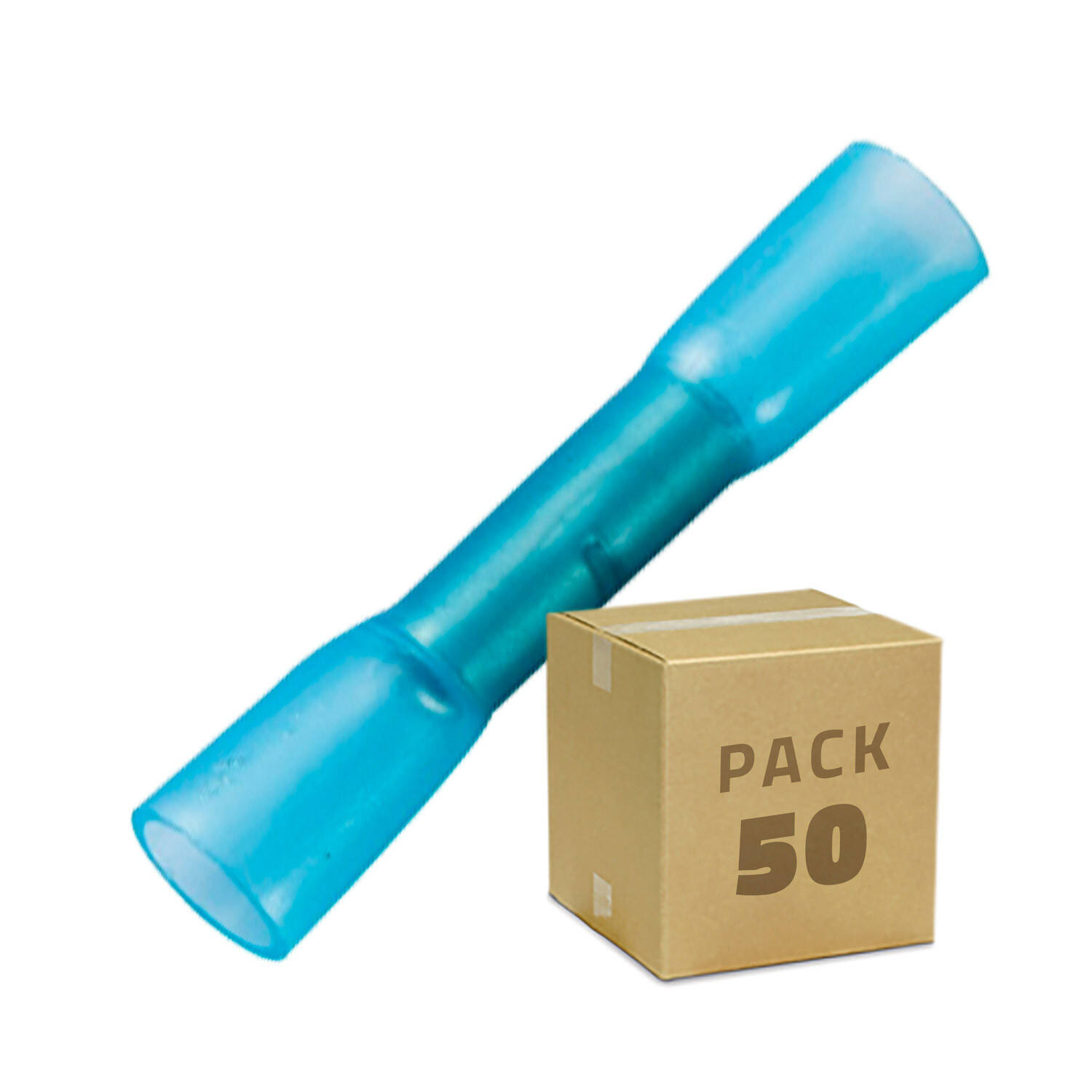 Pack 50 Unités Cosse de Connexion Thermorétractable BHT 2 Bleu