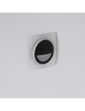 Balise LED 3W Encastrable au Mur Carée Occulare Noire