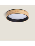 Plafonnier LED Rond Bois 20W CCT Sélectionnable Dari Ø470 mm
