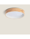 Plafonnier LED Rond Bois 20W CCT Sélectionnable Dari Ø470 mm