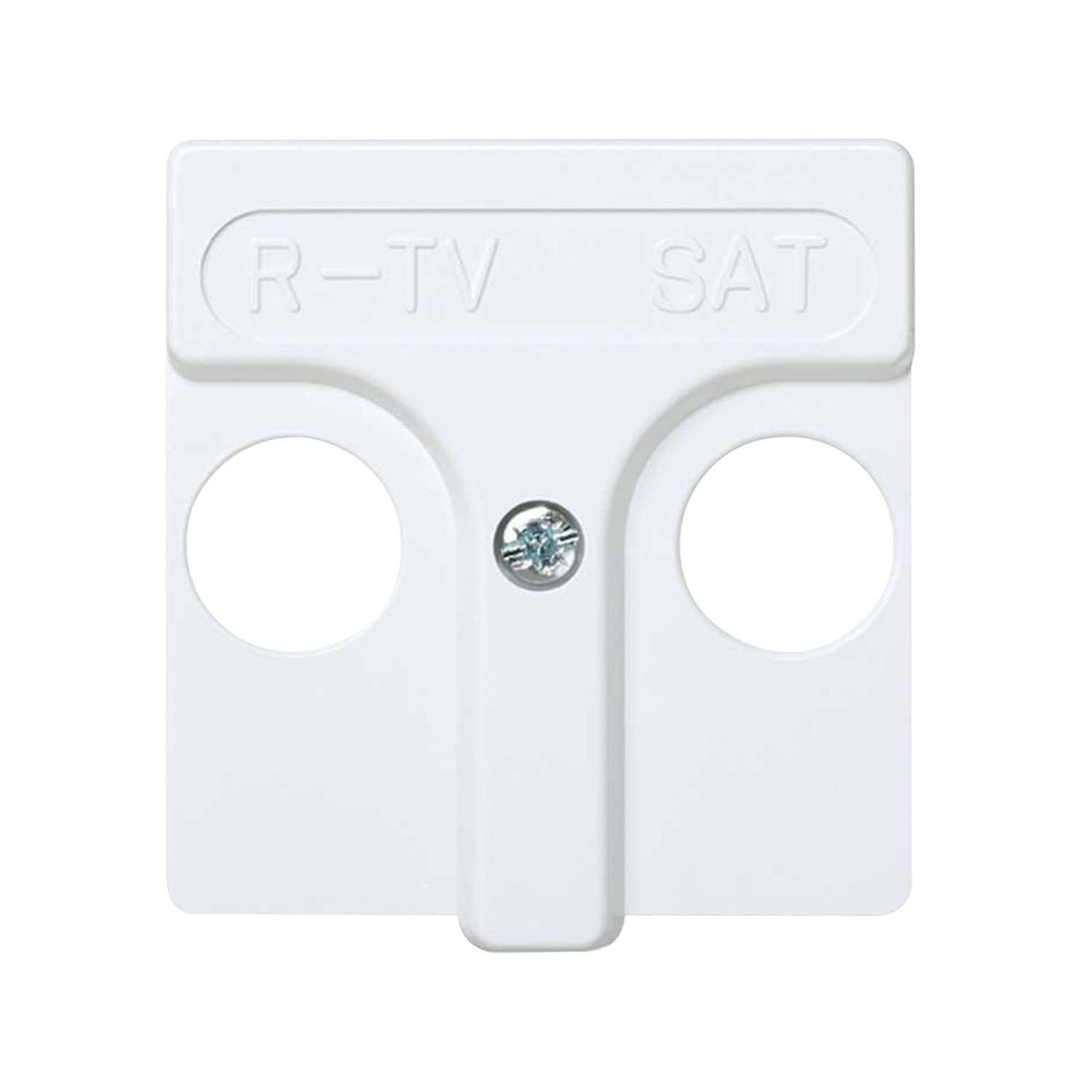 Plaque pour Prise TV-SAT SIMON 27 27097 Blanc