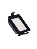 Downlight LED 10W Carré SAMSUNG Aero 130 lm/W Microprismatique LIFUD Coupe 85x85 mm Noir