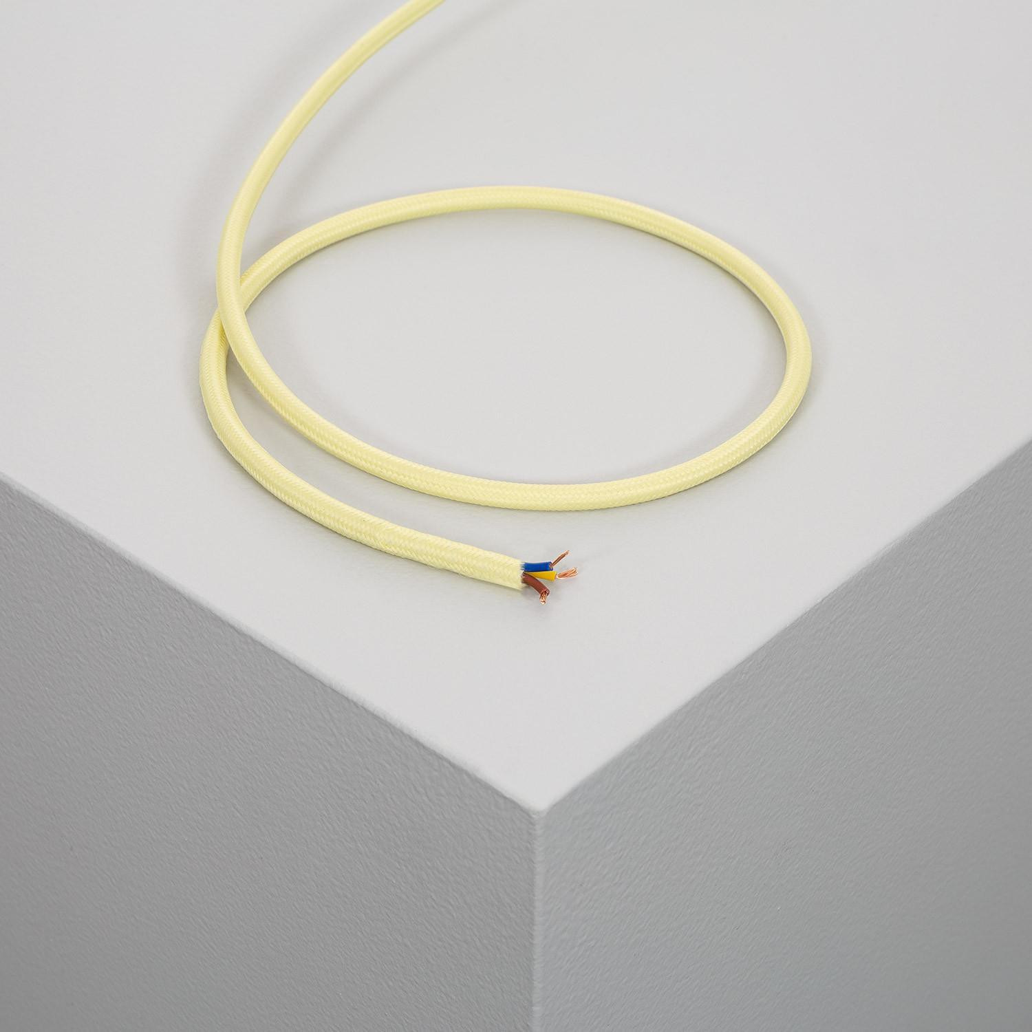 Câble Électrique Textile Jaune 7m