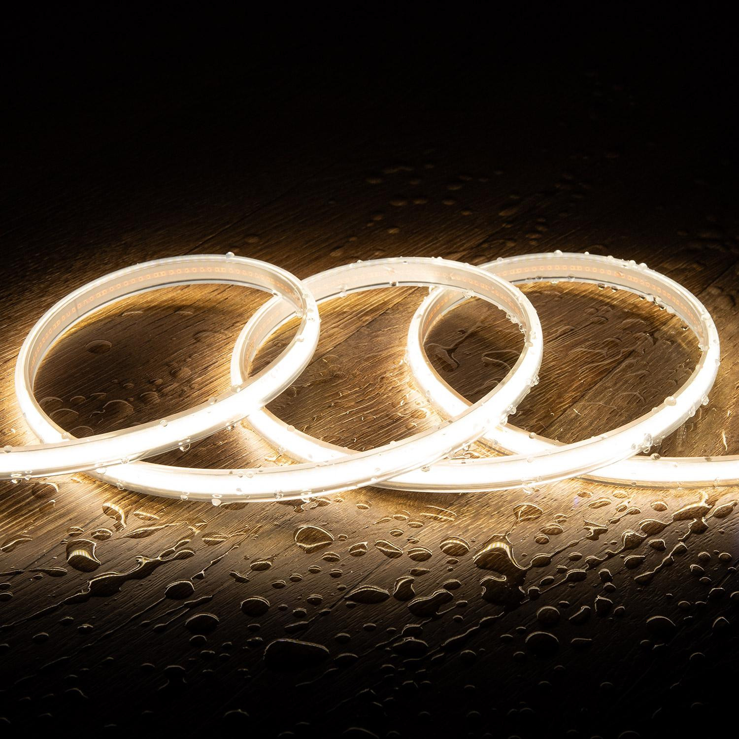 Ruban LED 220V COB 320LED/m Blanc Neutre IP65 CRI90 Largeur 12mm Coupe tous les 50cm 2 m