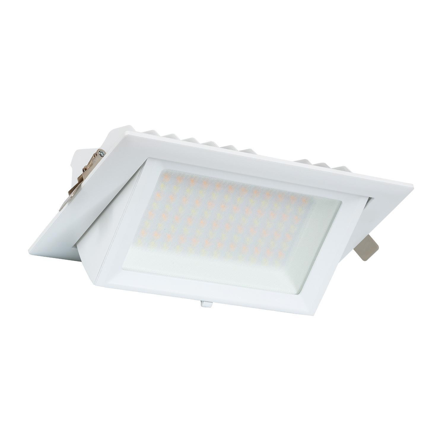Spot Downlight LED 48W Rectangulaire Orientable SAMSUNG 130 lm/W LIFUD Coupe 210x125mm Blanc froid 5000K