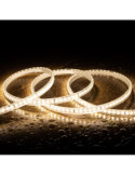 Ruban LED 220V SMD2835 120LED/m Blanc Neutre IP65 Largeur 12mm Coupe tous les 100cm