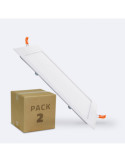 Dalle LED 18W Carrée Extra-Plate Coupe 205x205 mm Pack de 2 Unités