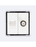 Prise Internet RJ45 CAT 6 + Satellite Modern