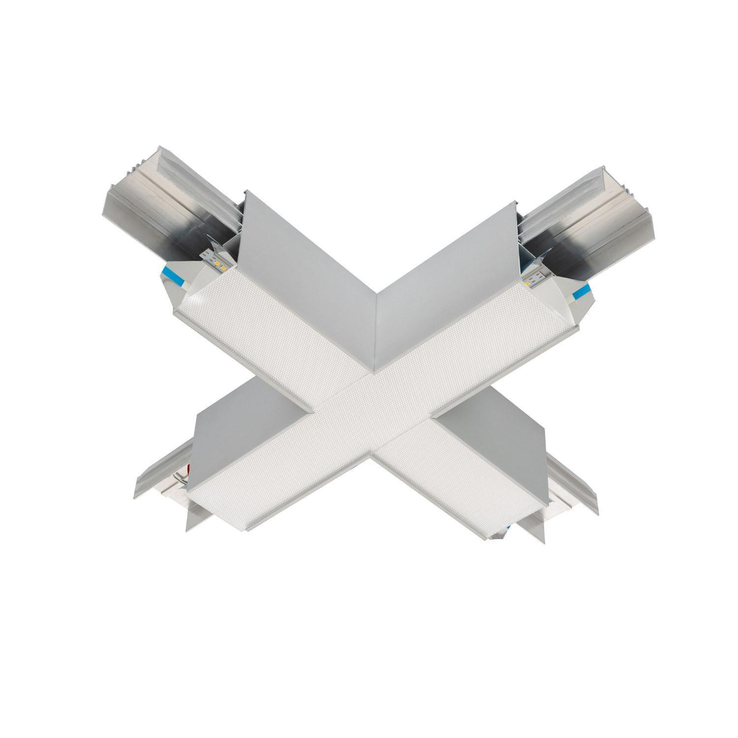 Jonction X pour Barre Linéaire LED Turner 15W Blanc neutre 4000K Argent