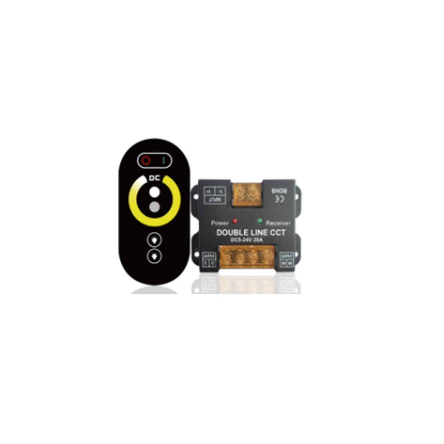 Contrôleur Variateur 24V DC + Télécommande RF Par Dim To Warm Sélectionnable (chaud-neutre)