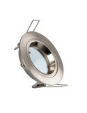 Collerette Downlight Ronde Argentée pour Ampoule LED GU10/GU5.3 Coupe Ø 65mm