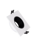Collerette Downlight Carrée Orientable pour Ampoule LED GU10/GU5.3 Coupe Ø 80mm