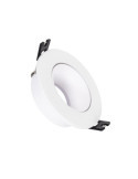 Collerette Downlight Ronde Orientable pour Ampoule LED GU10 / GU5.3 Coupe Ø 80mm
