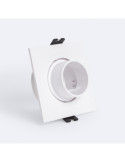 Collerette Downlight Carré Orientable faible UGR pour Ampoule LED GU10 / GU5.3 Coupe Ø75 mm Suefix