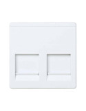 Plaque Prise Double Téléphone RJ11+Internet RJ45 SIMON 27 Play 27486