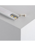 Profilé Aluminium Encastrable avec Capot Continu pour Double Ruban LED jusqu'à 18mm