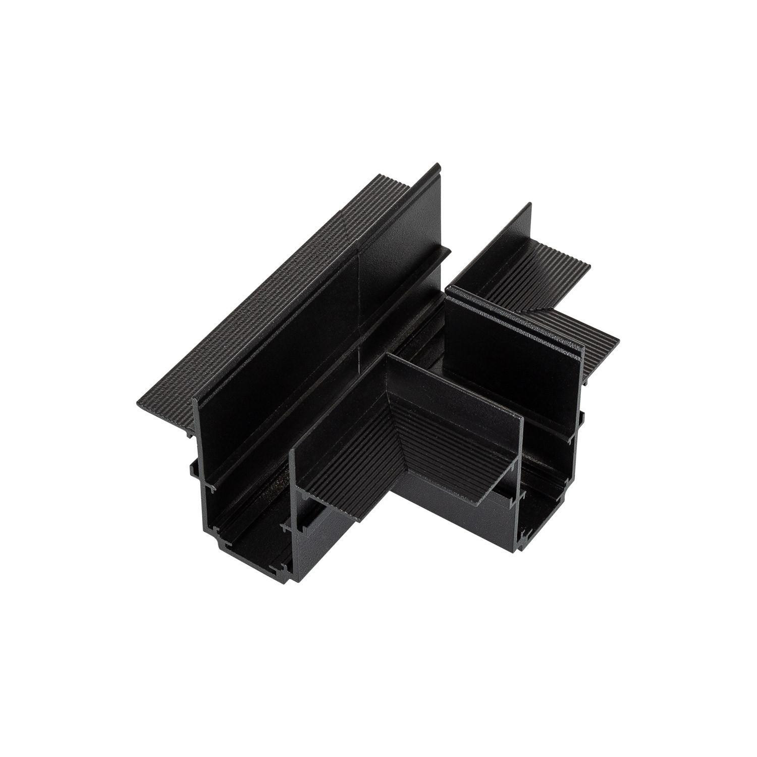 Raccord en T pour Rail Magnétique Encastré 20mm Noir