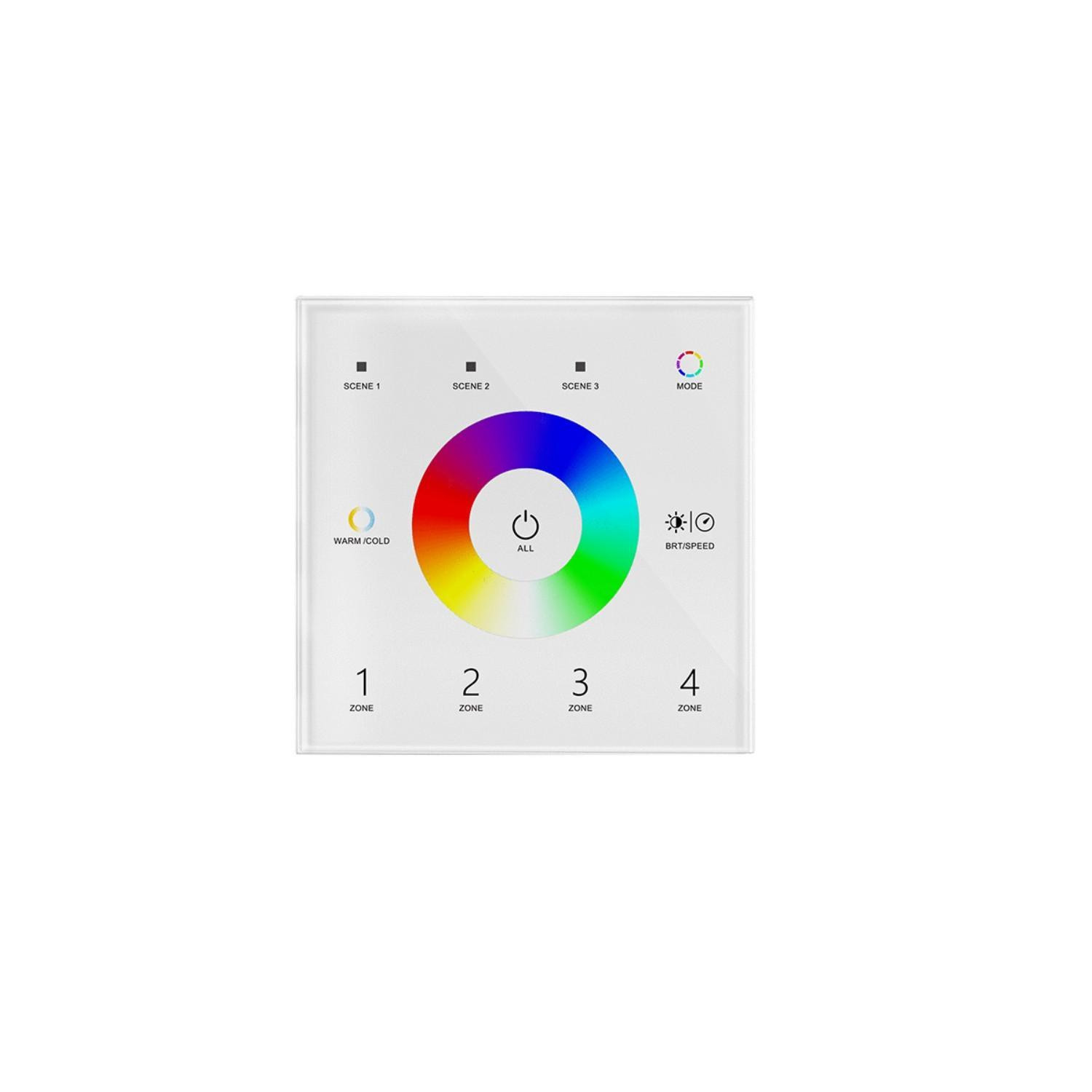 Variateur Master DMX Tactile RGBWW 4 zones RGB