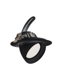 Downlight LED 60W Rond Orientable OSRAM CCT 120 lm/W LIFUD Coupe Ø 200 mm Noir