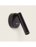 Lampe Murale LED 2.5W Ronde Aluminium avec Port USB Gazny